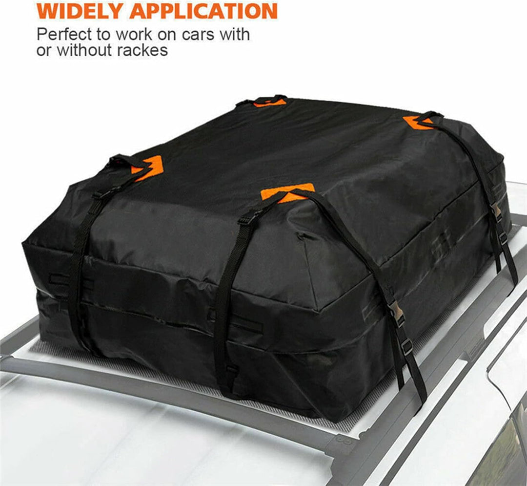 Dachbox für Auto, 14.6 Kubikfuss Wasserdicht Dachkoffer Aufbewahrungsbox mit 8 Breite Gurte & Anti-R
