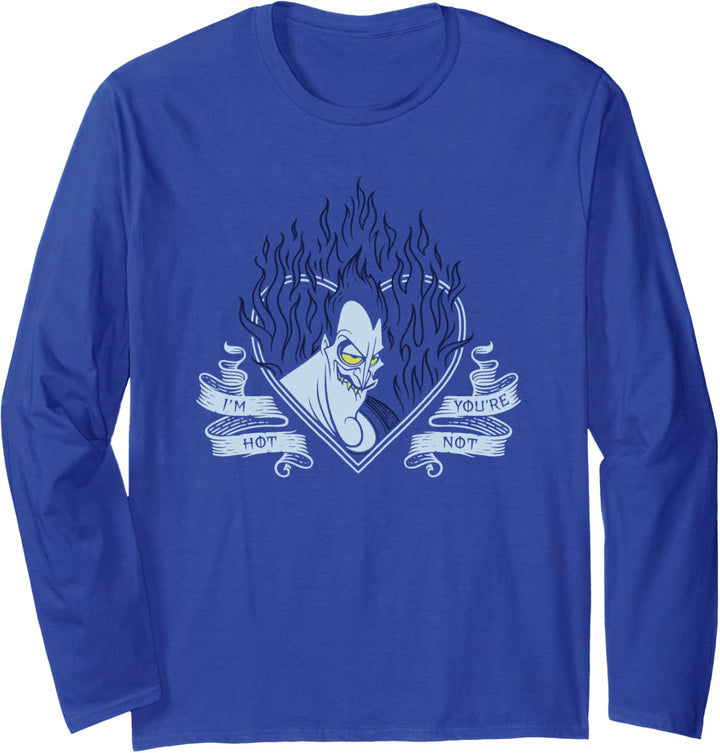 Disney Villains Valentines Hades I'm Hot You're Not Langarmshirt