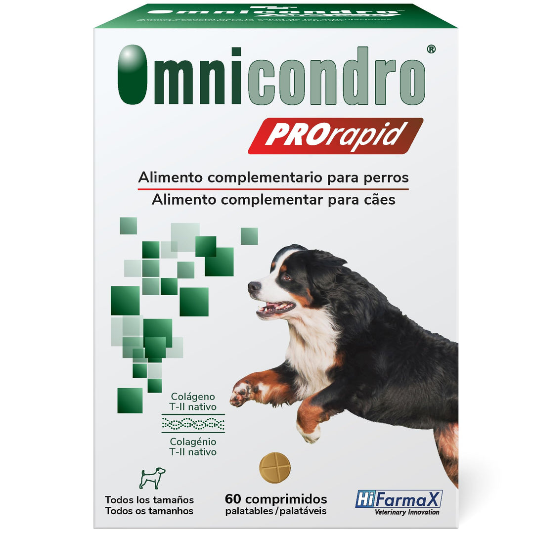 Hifarmax OMNICONDRO PRORAPID Perros 60CPD, Schwarz, Normal