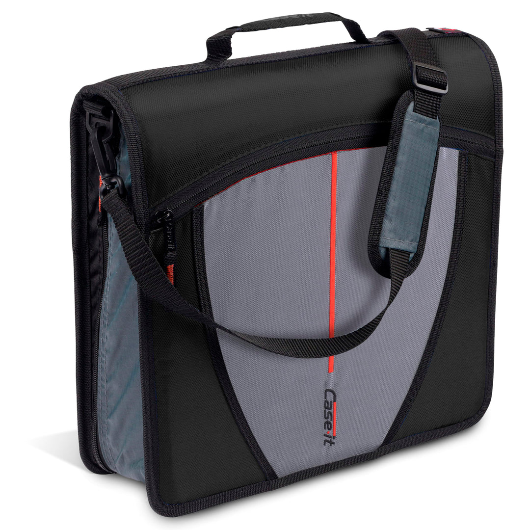 Case-it The Mighty D-146 Ordner mit Reissverschluss, 7,6 cm O-Ringe, 5 farbige Registerkarten, mehre