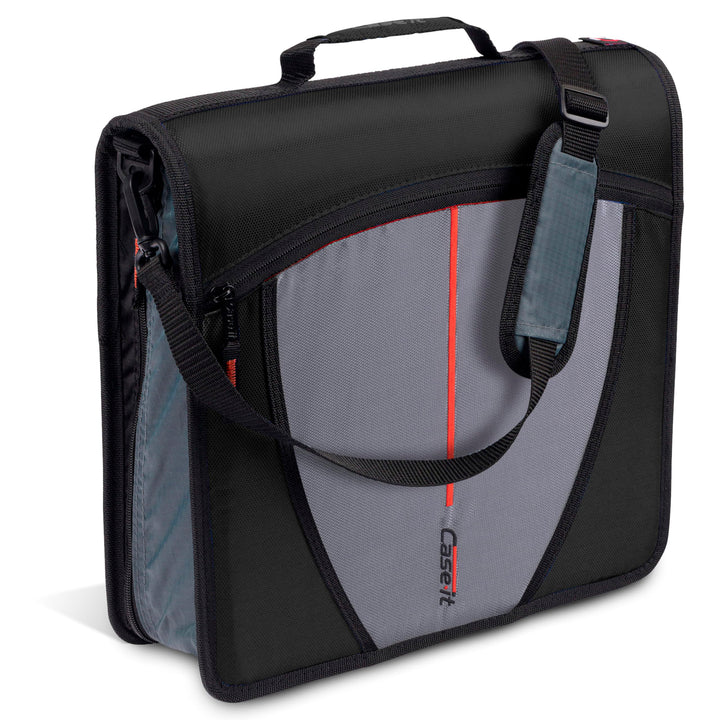 Case-it The Mighty D-146 Ordner mit Reissverschluss, 7,6 cm O-Ringe, 5 farbige Registerkarten, mehre