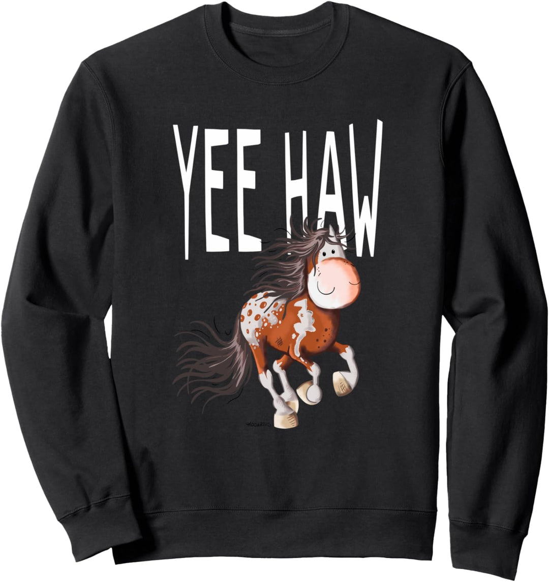 Yee Haw Westernpferd I Appaloosa Comic für Pferdefreunde Sweatshirt