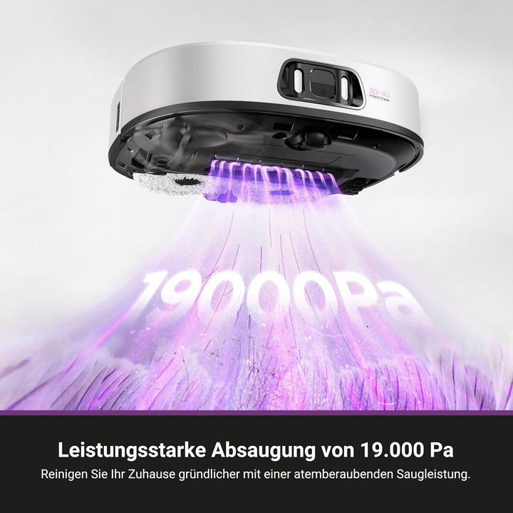 Eureka J15 Ultra Roboterstaubsauger mit Wischfunktion | 19.000 Pa Saugleistung | Automatische Mopphe