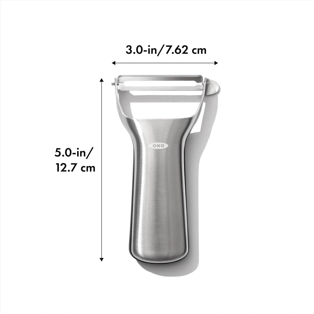 OXO Steel Y-Schäler aus Edelstahl Silber Y-Schäler, Silber Y-Schäler