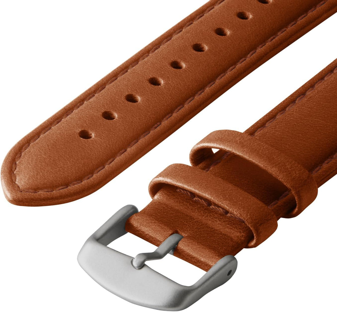 Archer Watch Straps - Uhrenarmbänder aus Hochwertigem Genarbtem Leder für Apple Watch Cognac/abgesti