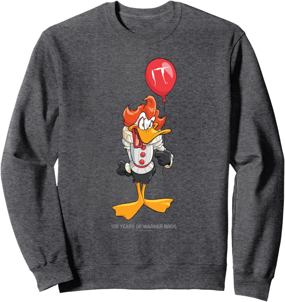 WB 100: Looney Tunes IT Mashup, Daffy Duck as Pennywise Sweatshirt