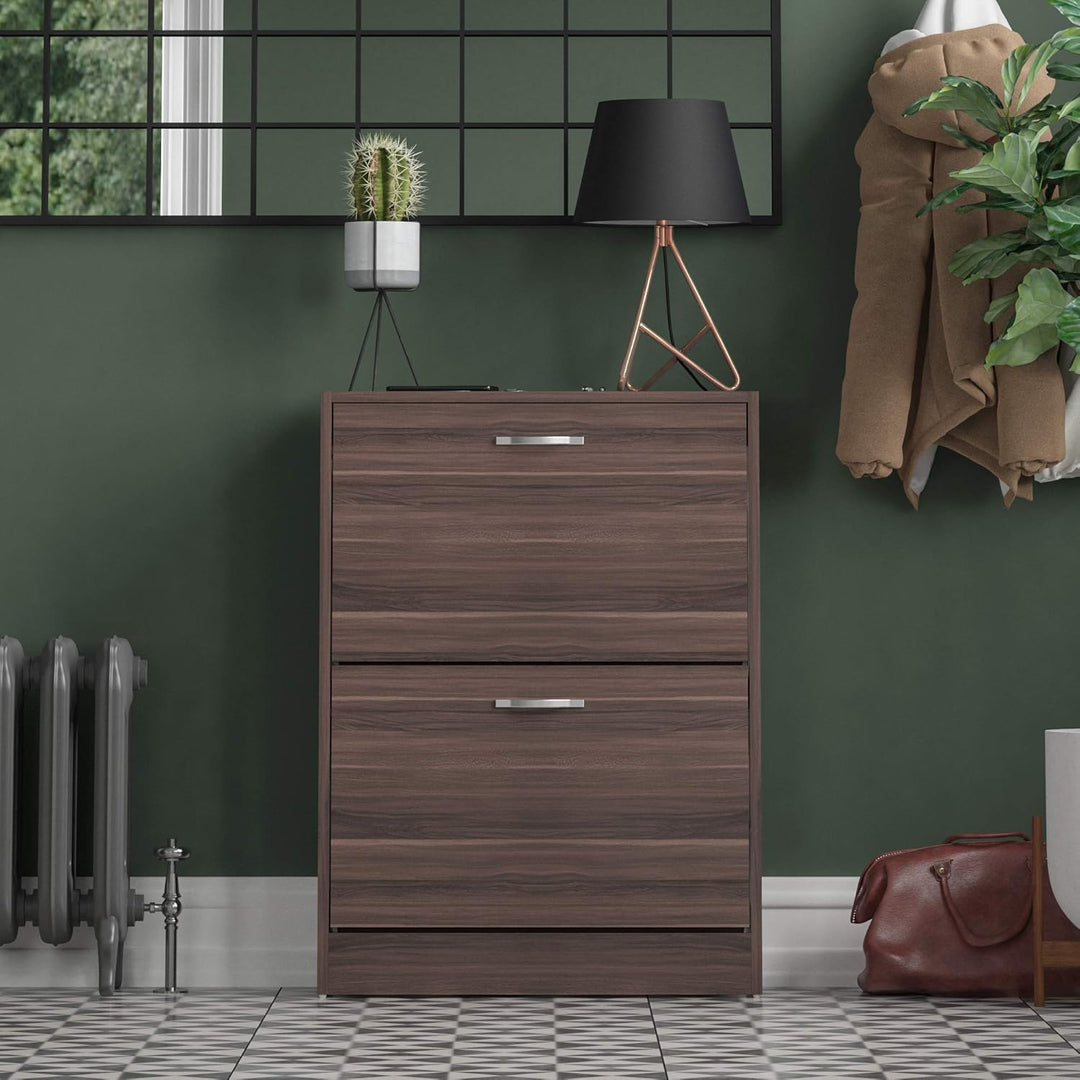 Home Discount 2 Schublade Schrank Schuhschrank Schuhregal Organizer Pull Down Holz Flur Möbel Einhei