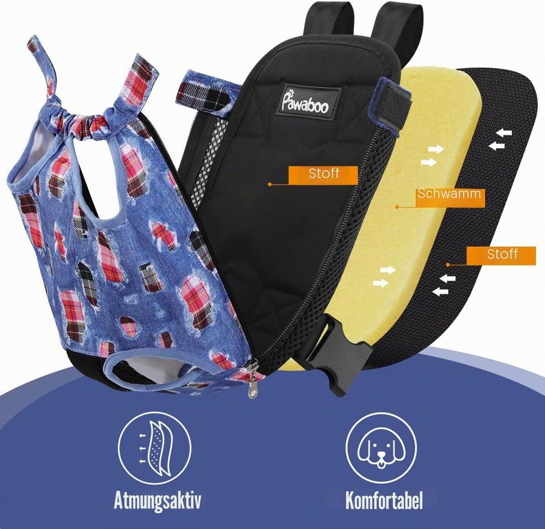 Pawaboo Haustier Rucksack Hund Tragetasche, Verstellbar Beinen heraus Rucksäcke Haustier Tragbar Rei