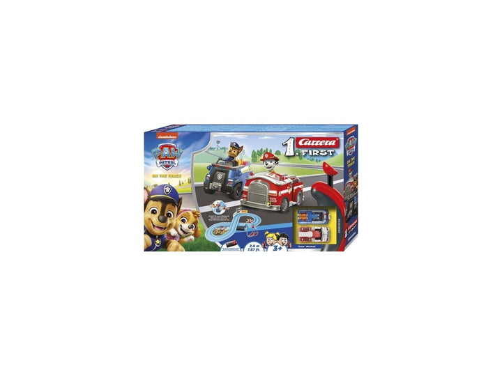 Carrera First PAW Patrol, On The Track – Spielbahn mit Chase & Marshall, kindgerechte Handregler, 2,