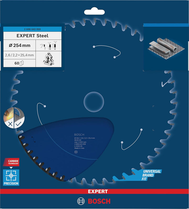 Bosch Accessories Bosch Professional 1x Kreissägeblatt Expert for Steel (für Stahl, Sägeblatt Ø 254