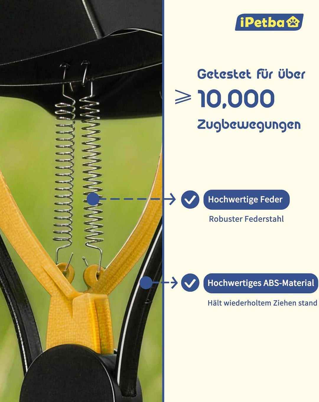 IPETBA 80 cm Grosser Hundekotschaufeln Langer Griff Hundekotsammler Kein Bücken Nötig für Hunde und