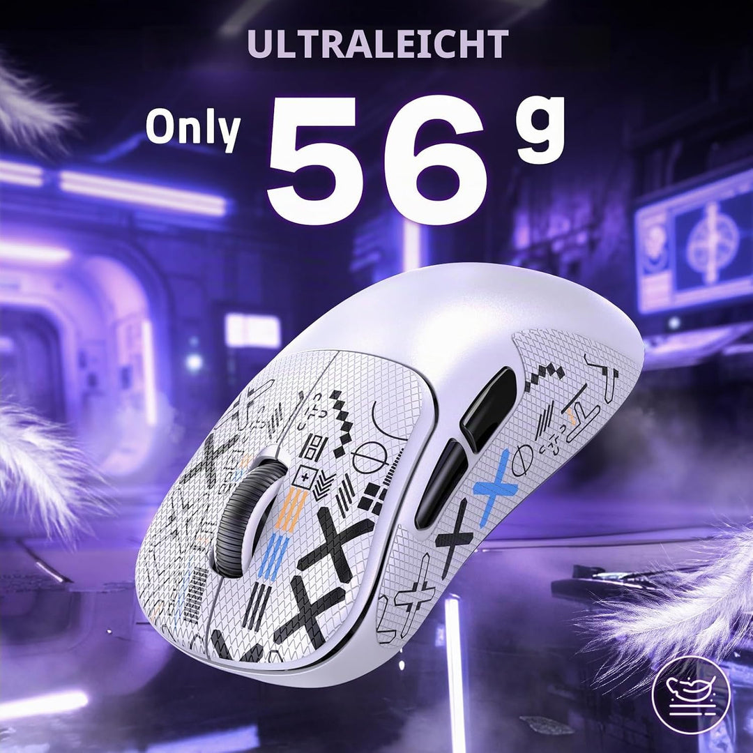 LexonElec HXSJ T700 Ultra-Light Wireless Gaming Mouse, Ergonomischer Formfaktor für Rechtshänder, BT