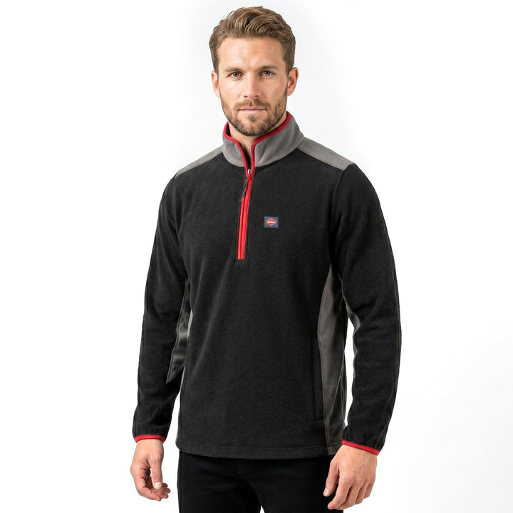 Lee Cooper Arbeitskleidung Mens Zip Neck Thermal Anti Pill Fleece Arbeit Pullover Pullover Pullover