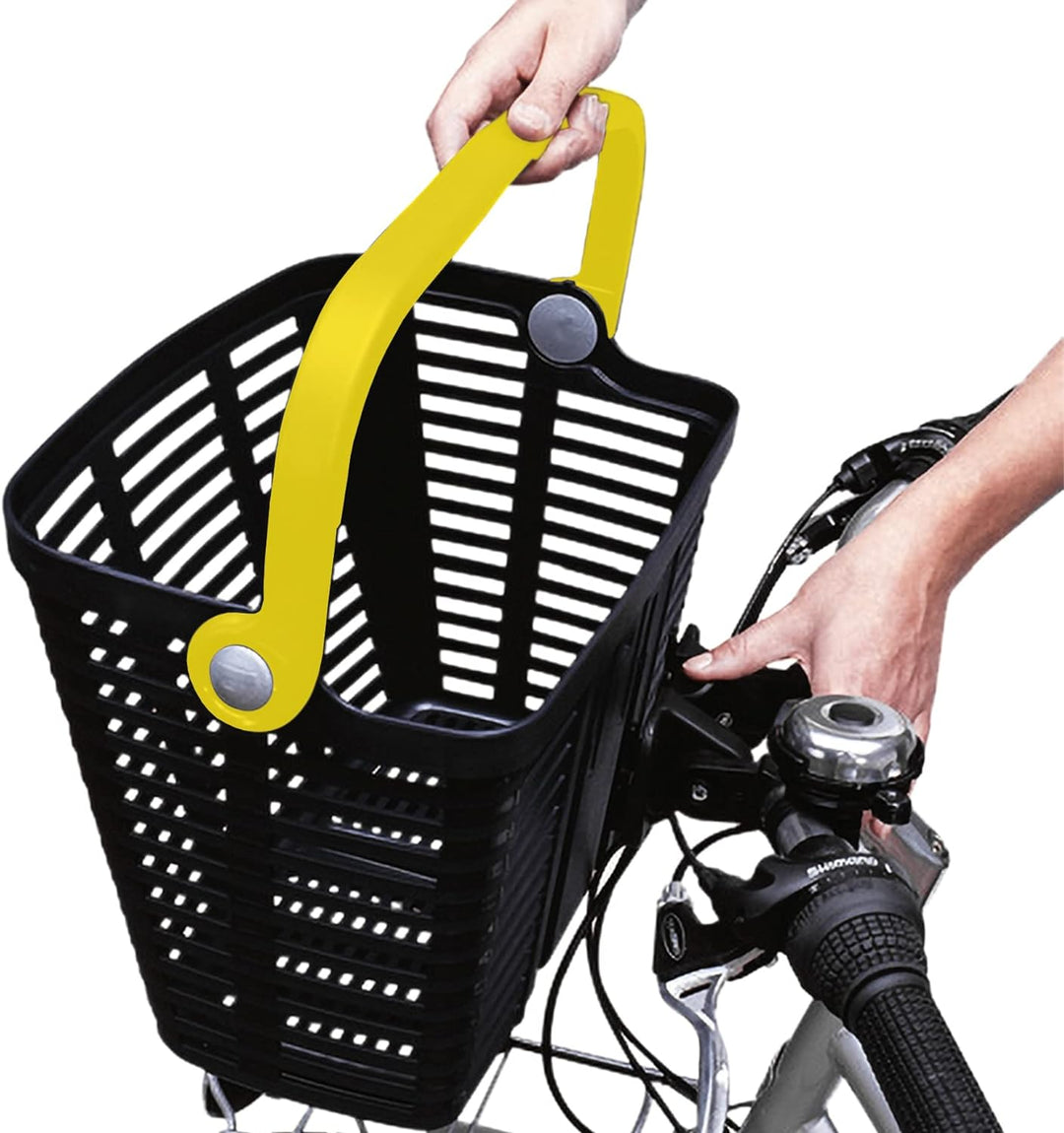 Urban Prime Unisex – Erwachsene Fahrradkorb, Schwarz und Gelb, Einheitsgrösse