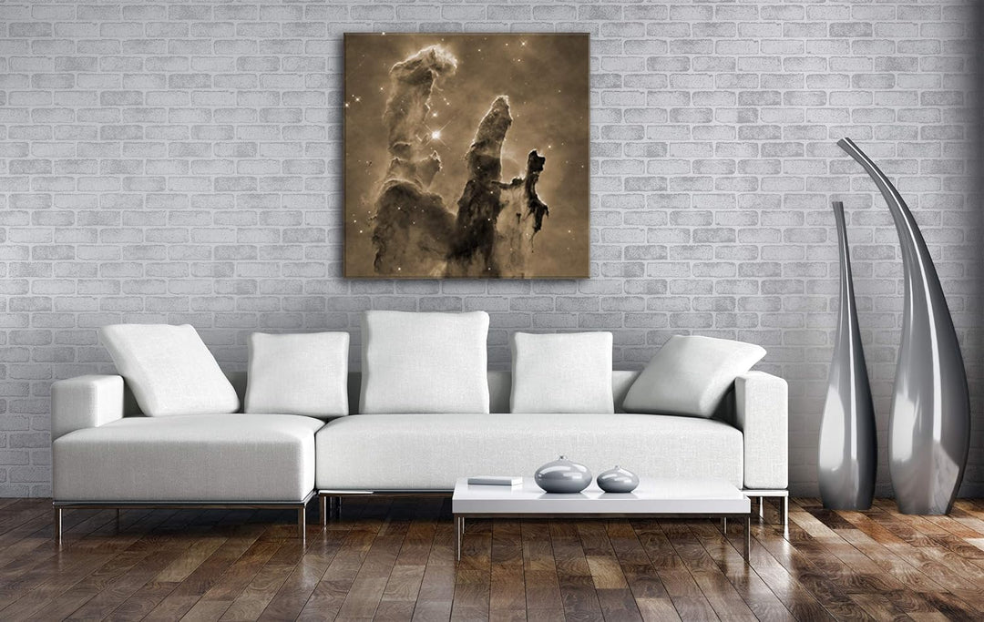 deyoli Säulen der Schöpfung Format: 70x70 Effekt: Sepia als Leinwandbild, Motiv fertig gerahmt auf E