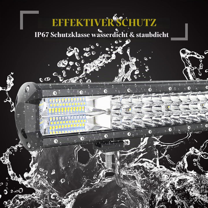 SKYWORLD LED-Lichtleiste, 7D 20 Zoll 288W Spot-Flood-Kombistrahl-Arbeitsscheinwerfer mit schwarzer K