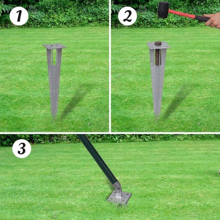 Tidyard Eurozaun-Set mit Erdn?geln, Gartenzaun Maschendraht, Stahl Grün, 25 Meter L?nge, H?he w?hlba