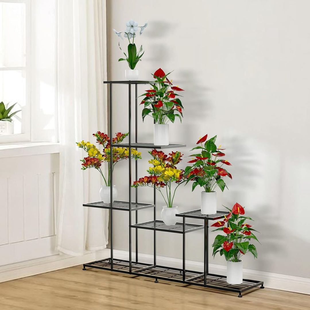 CPROSP Blumenregal 5-Stufiger aus Metall, Blumenständer Indoor, Pflanzenständer Modern, Blumenbank,