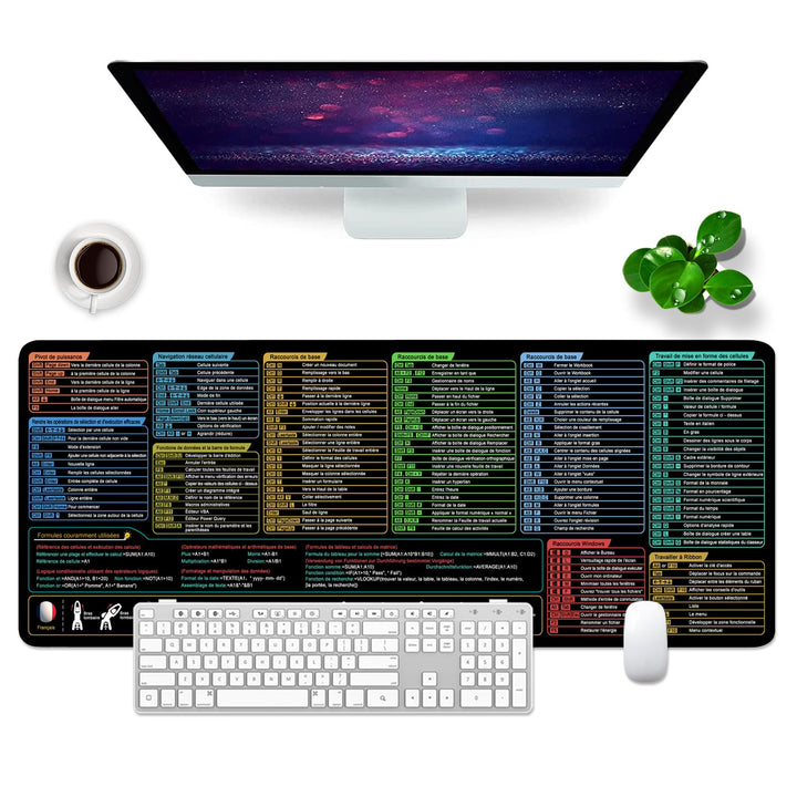 Excel Mauspad Französisch Schreibtischunterlage Gaming Mauspad Gross XL Desk Pad Bürozubehör Desk Ma