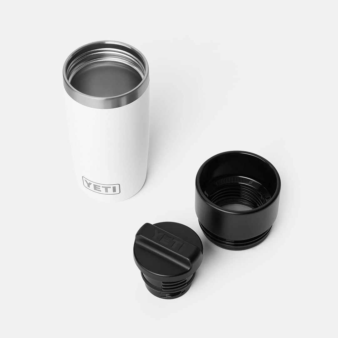 YETI Rambler Thermobecher 12 oz (355 ml) Weiss – Kaffeebecher To Go, Thermotasse mit abnehmbarem Mag
