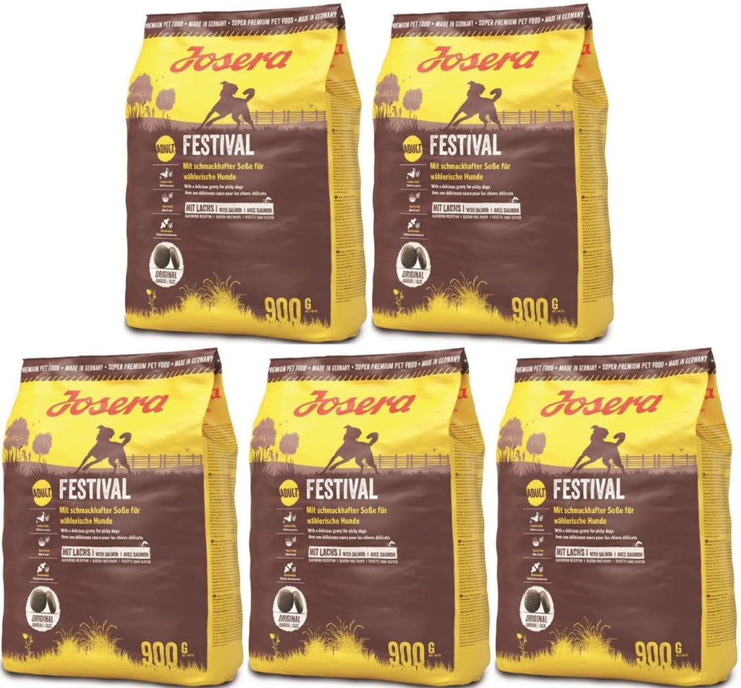Josera - Hundefutter - 900 g - Festival - Mit Lachs und Köstlicher Sauce - Erwachsene Haustier mittl