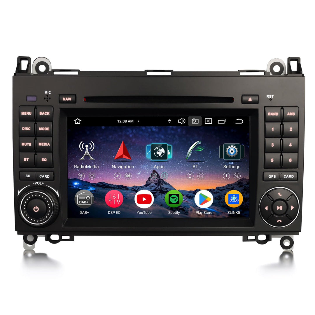 Erisin 8-Kern 4GB+64GB Android 14 Autoradio GPS Navigation für Mercedes A/B-Klasse W169 W245 Viano V