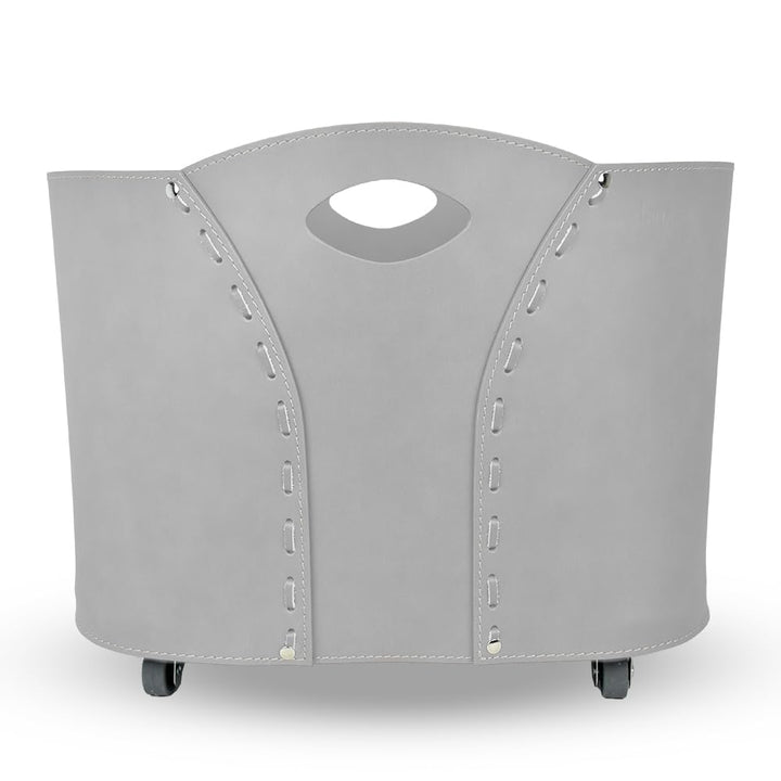 LIMAC Design VOLTA Holzkorb aus Leder, moderne Brennholztasche, Originale Kaminholztasche, Kaminholz
