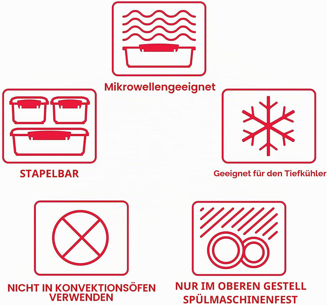 Sistema Microwave Suppentasse, klein, mikrowellengeeignete Frischhaltedose, 565 ml, BPA-frei, rot, 1