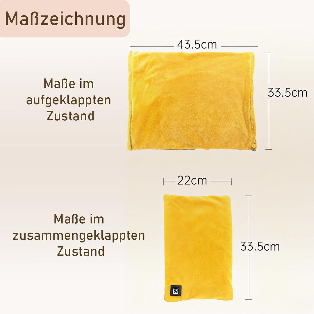 Handwärmer Elektrisch, Beheizbare Handschuhe mit 10000mAh Akku, Taschenwärmer wiederverwendbar 3 Hei