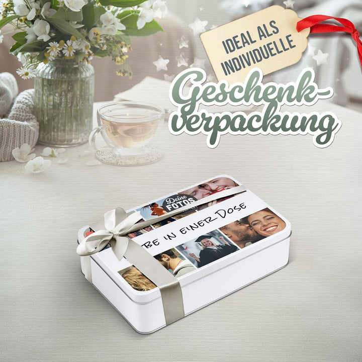 Print Royal PR Geschenkdose selbst gestalten mit 6 Fotos & Text - Blechdose bedrucken, Personalisier