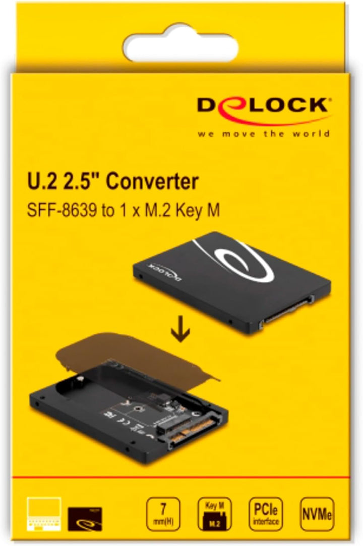 DeLOCK Konverter 2.5? U.2 SFF-8639 zu M.2-7 mm Höhe M NVMe Steckplatz Marke