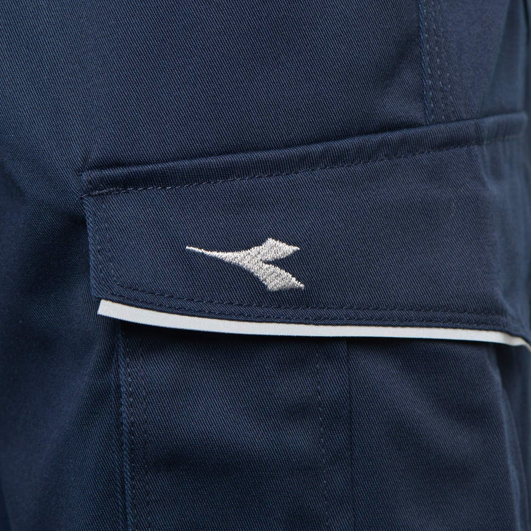 Diadora Pant Staff Stretch-Cargo-Hose für Erwachsene, Uni, Blau Klassisch