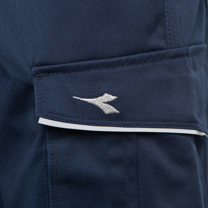 Diadora Pant Staff Stretch-Cargo-Hose für Erwachsene, Uni, Blau Klassisch