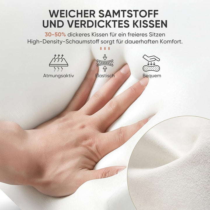 Bürostuhl Samt,Mädchen Schreibtischstuhl,Drehstuhl,Höhenverstellbar Muschel Stuhl,360° Drehbar Rolle