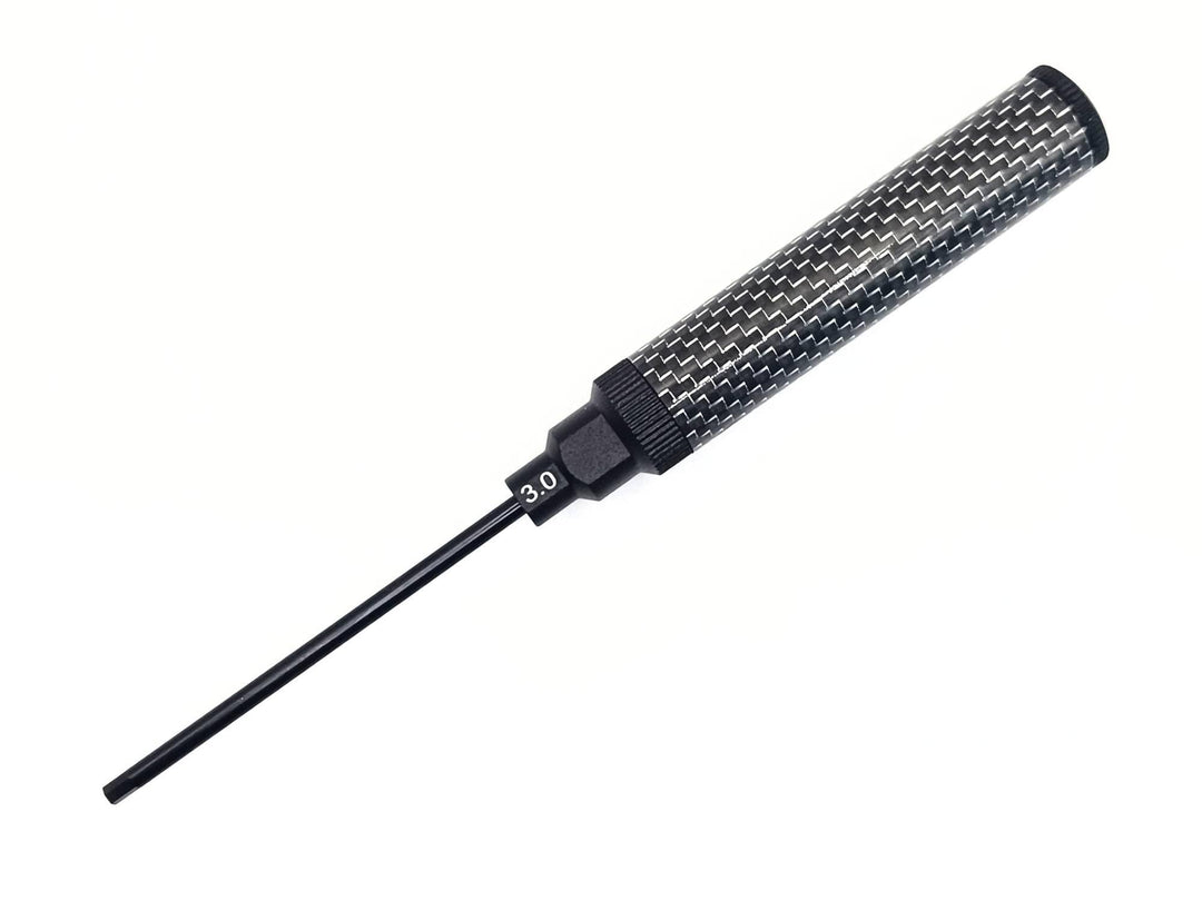 Schraubendreher 3mm Innensechskant Aluminium Carbongriff HSS Einsatz Werkzeug - rcbay 3,0 mm Innense