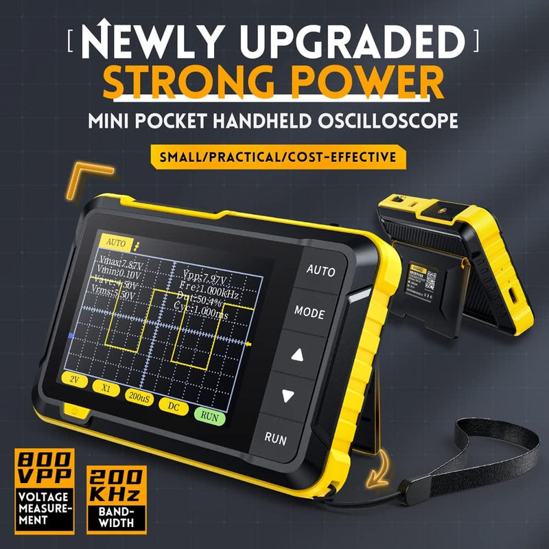 Weytoll Oszilloskop Handheld, 400V 200 kHz 2,5 MS/s, Echtzeit-Abtastrate Handoszilloskop, mit OTA-Up