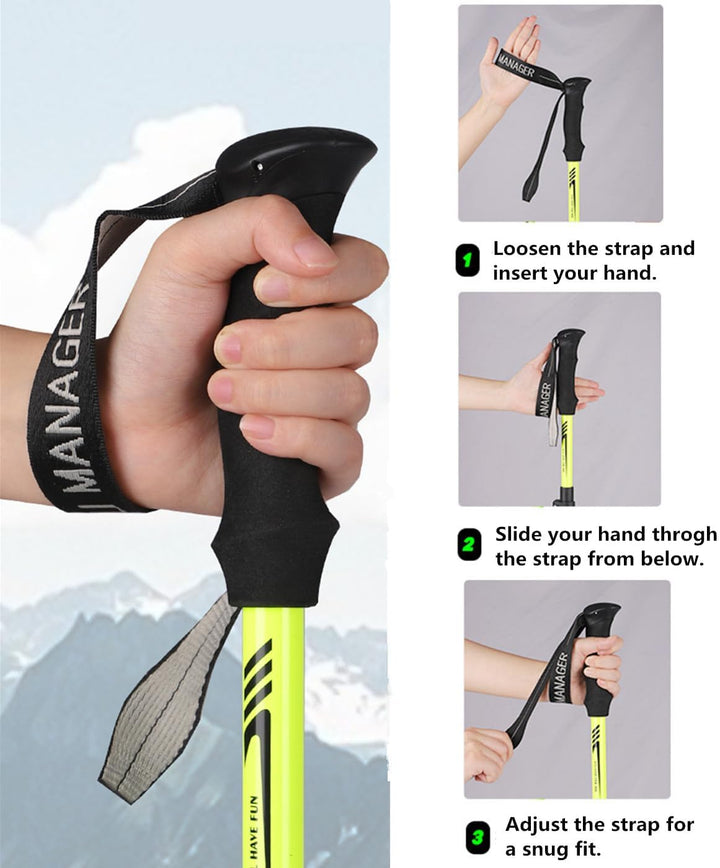 Wanderstöcke Trekkingstöcke Walking Stöcke 7075 Aluminium, Ultraleichte, Verstellbar, Faltbar Wander