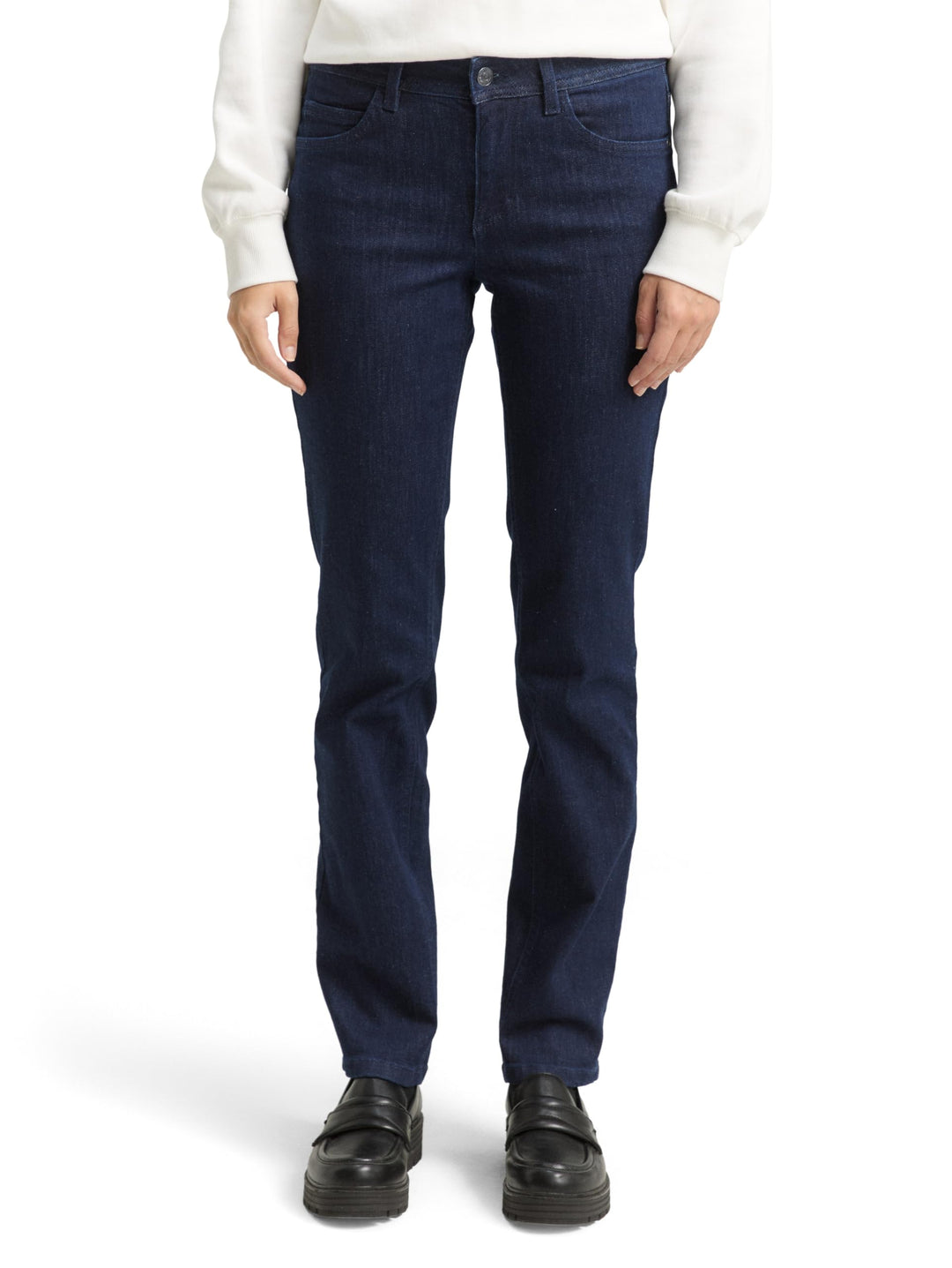 TOM TAILOR Damen Alexa Straight Jeans 26W / 32L 10115 - Clean Rinsed Blue Denim, 26W / 32L 10115 - C