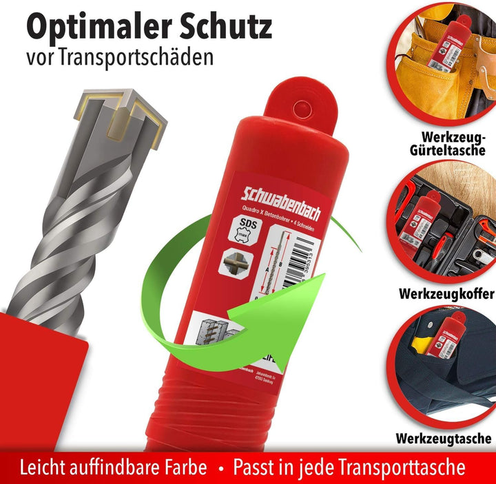 SCHWABENBACH ® SDS Max Bohrer 20mm x 480 x 600 - Betonbohrer - Präzises & schnelles Bohren in Beton