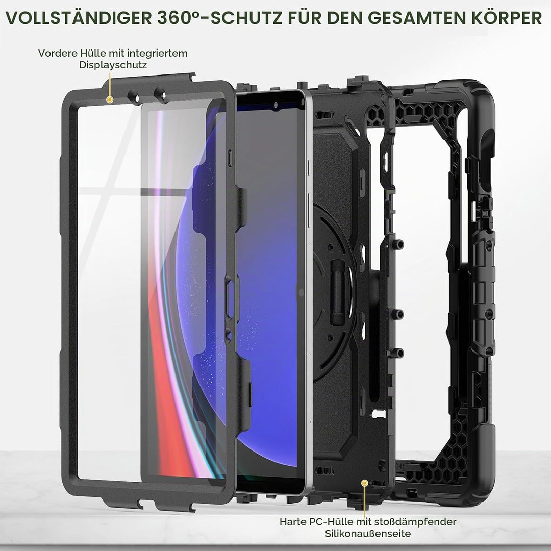 SEYMAC Hülle für Samsung Galaxy Tab S9 Plus 12,4 Zoll 2023 (SM-X810/X816B/X818U), Stossfeste Hülle m