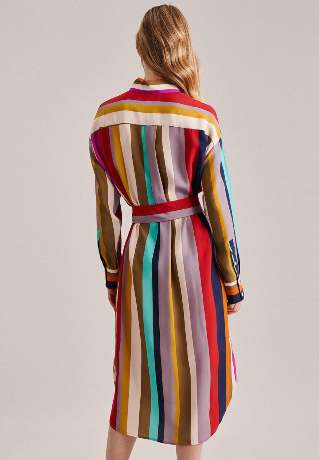 Seidensticker Damen Regular Fit Blusenkleid Langarm Kleid 36 Blau, 36 Blau