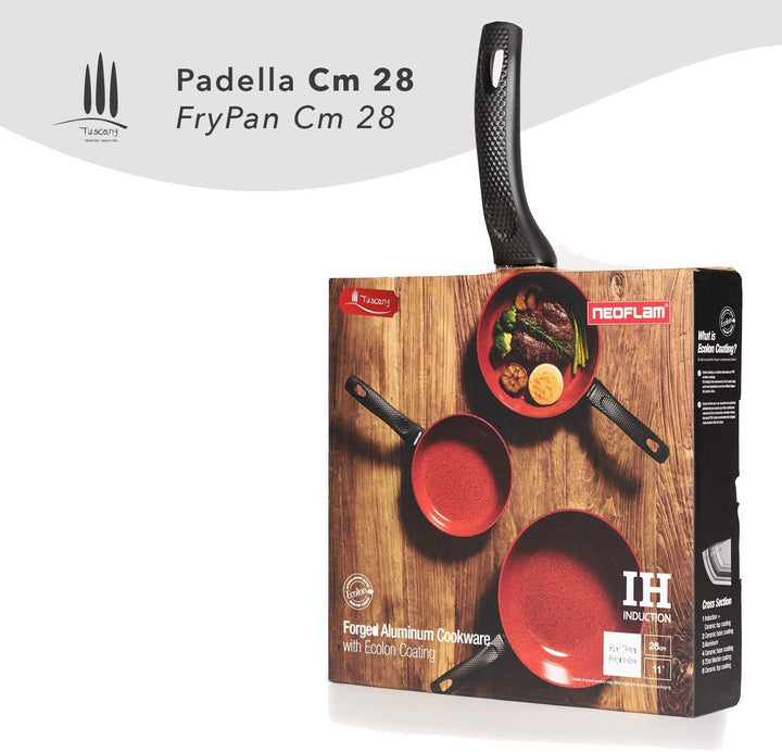 Antihaft-Pfanne, 28 cm, Induktions- oder Flammen-Pfanne, natürliche Beschichtung mit 5 Schichten, se