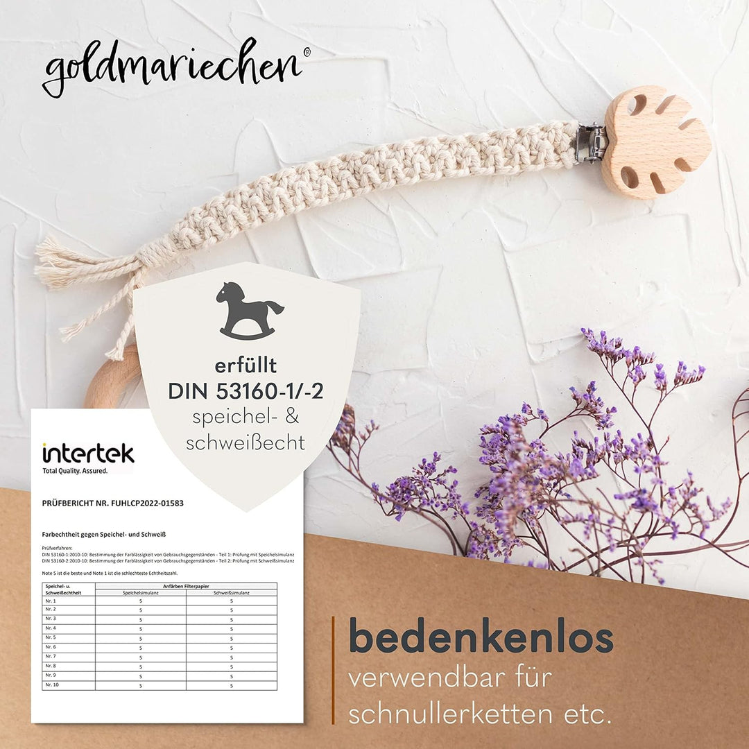 goldmariechen Premium Makramee Garn 3er Set (Naturell) 600 Meter | 3mm | 100% Baumwolle | plastikfre