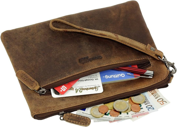 Leder Banktasche Bankmappe Geldtasche Belegtasche Dokumententasche Geldscheintasche mit hochwertigen