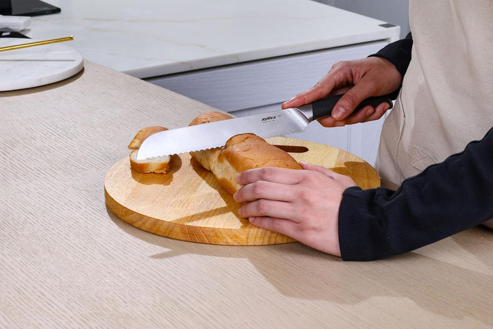 Zyliss Comfort Pro Brotmesser 21 cm, Profi Messer aus Deutscher Edelstahl, Wellenschliff, Eisgehärte