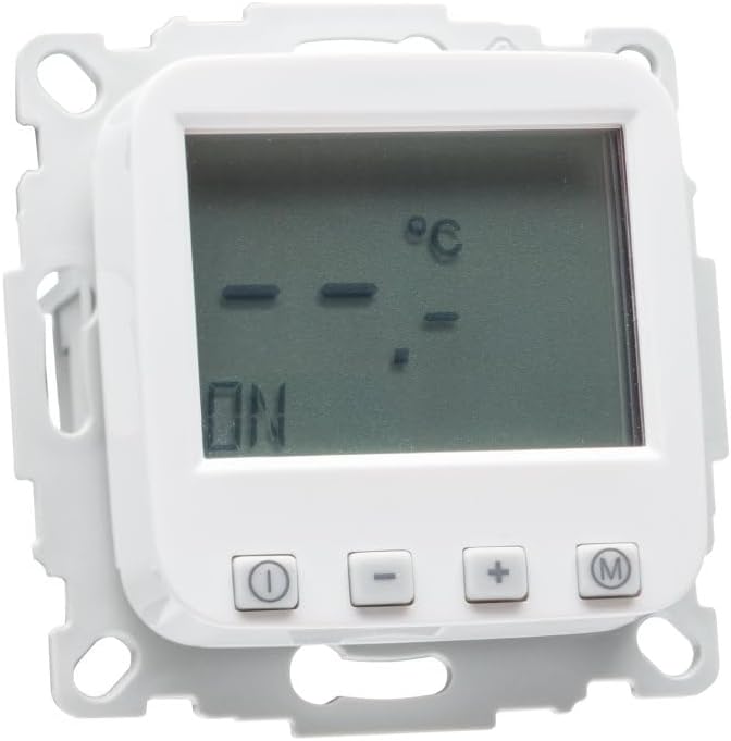 Halmburger digital Raumthermostat ERD-1Urg, grosses Display inkl. Busch Jäger Reflex SI 1-Fach Rahme