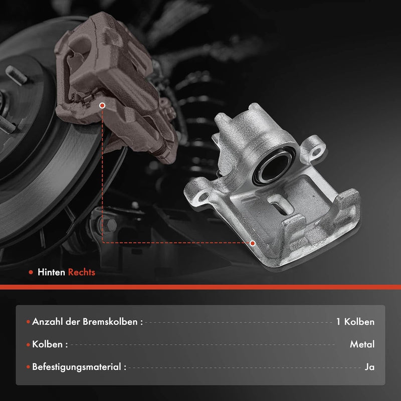 Frankberg Bremssattel Bremszange Hinterachse Rechts Kompatibel mit Pajero III V6W V7W 2.5L-3.5L 2000