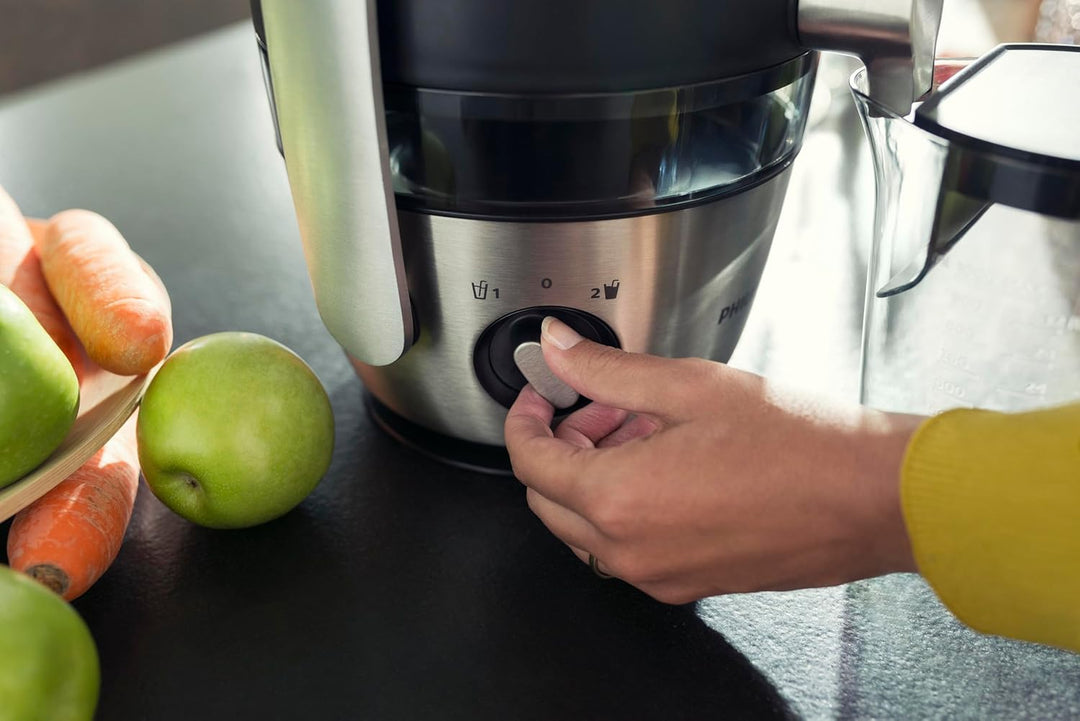 Philips Avance Collection Entsafter, Frischer Saft mit Fruchtfleisch, Sehr grosses Loch für Produkte