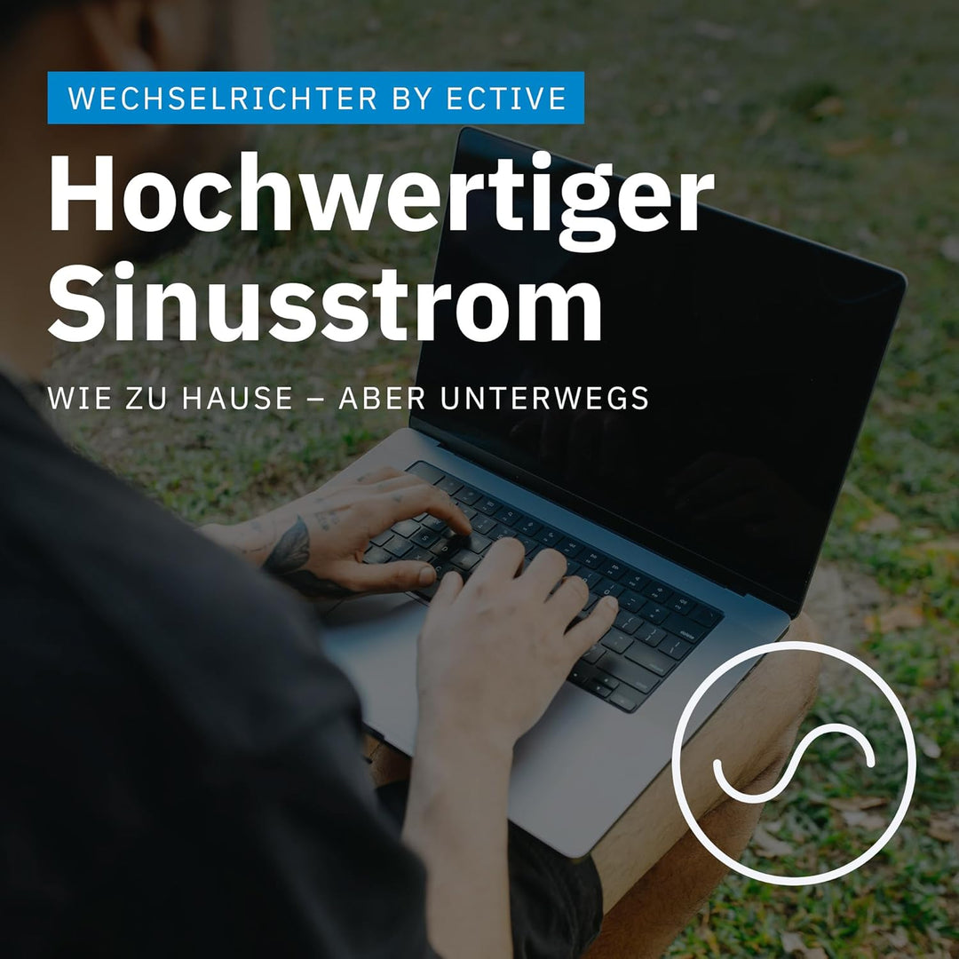 ECTIVE Reiner Sinsus Wechselrichter CSI 10-1000W, 12V auf 230V, USB, USV Funktion, Überhitzungsschut