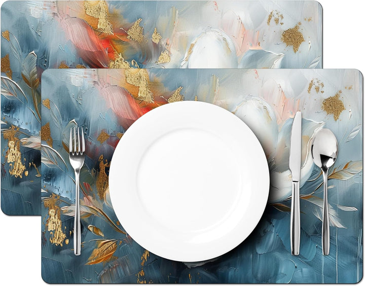 KitchenYeah© Platzsets Abwaschbar 6-Teilig 45x30 cm Tischsets Platzdeckchen Platzset Unterlage Tisch